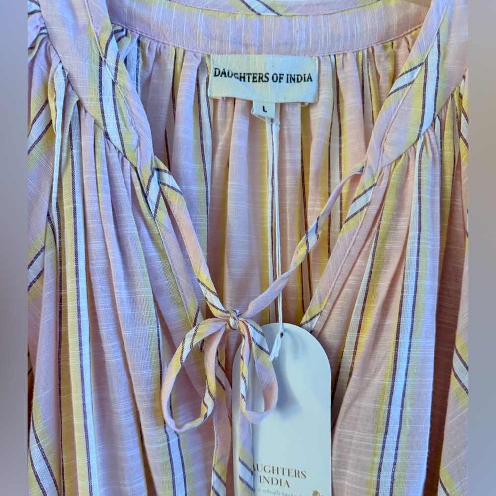 Daughters of India Poet Mini Dress in Pink Sorbet - Picture 8 of 13
